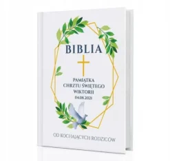 Biblia dla dziecka PREZENT na CHRZEST pamiątka Chrztu+ NADRUK DEDYKACJI