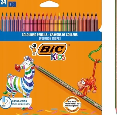 BIC DUŻA WYPRAWKA SZKOLNA I DO PRZEDSZKOLA KREDKI DŁUGOPISY BLOK GRATIS