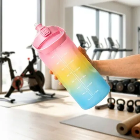 Bidon Butelka na Wodę Napoje Szczelna z Podziałką Sportowa Podróżna 2L XXL
