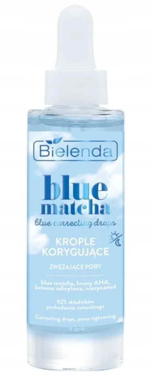 BIELENDA BLUE MATCHA KROPLE DO TWARZY KORYGUJĄCE ZWĘŻAJĄCE PORY 30 ML