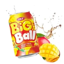 Big Ball OKF napój koreański o smaku mango z dużymi kawałkami owoców niegazowany 340ml