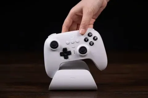 8Bitdo Ultimate White Pad + Dock BT Hall Switch PC