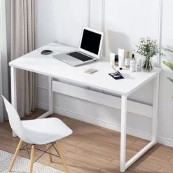 BIURKO KOMPUTEROWE BIAŁE STOLIK POD LAPTOP KOMPUTER STYL SKANDYNAWSKI
