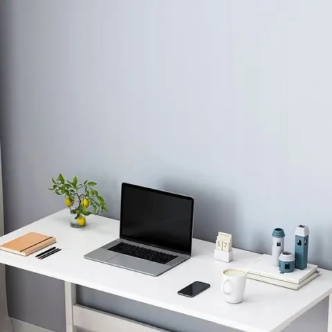 BIURKO KOMPUTEROWE BIAŁE STOLIK POD LAPTOP KOMPUTER STYL SKANDYNAWSKI
