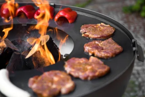 Blat grillowy do paleniska COOK KING 98 cm z uchwytami + ruszt 47 cm