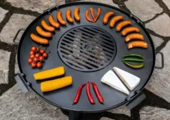 Blat grillowy do paleniska COOK KING 98 cm z uchwytami + ruszt 47 cm