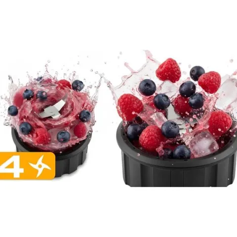 Blender kielichowy szklany do smoothie koktajli kruszy lód 1,5L 800W BD-751 Berdsen czarny