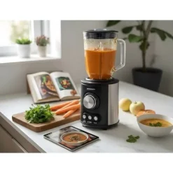 Blender kielichowy szklany do smoothie koktajli kruszy lód 1,5L 800W BD-751 Berdsen czarny