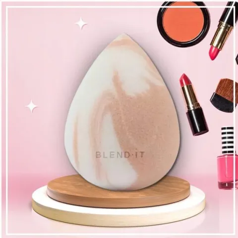 BLEND IT Sponge gąbka Marble Pink Nude gąbka blend it do makijażu