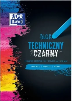 BLOK TECHNICZNY A3/10K CZARNY OXF 400093235 A'10