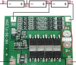 BMS 3S 25A 18650 ładowarka balanser HX-3S-FL25A