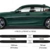 BMW 3 2019-2022 - Listwy CZARNE Boczne Drzwi