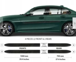 BMW 3 2019-2022 - Listwy CZARNE Boczne Drzwi