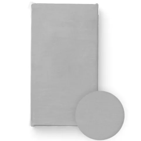 BOCIOLAND Prześcieradło z gumką do łóżeczka BAWEŁNA JERSEY 60x120cm SZARE