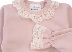 BODY DZIEWCZYNKA ELEGANT KORONKA RÓŻ 56 L02G