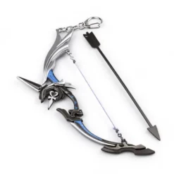 Bow Silver Black | Metal | 17 cm | Brelok | Genshin Impact