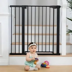 BRAMKA BARRIERKA ECOTOYS NA SCHODY 74-132CM CZARNA STAL