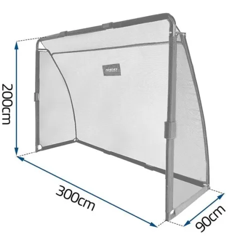 Bramka do piłki nożnej 300 x 200 x 90 cm NS-497 czarna