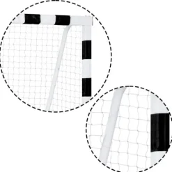Bramka do piłki nożnej 300 x 200 x 90 cm NS-465 czarno-biała