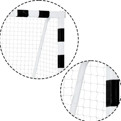Bramka do piłki nożnej 300 x 200 x 90 cm NS-465 czarno-biała