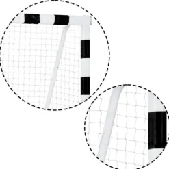 Bramka do piłki nożnej 300 x 200 x 120 cm NS-465 czarno-biała
