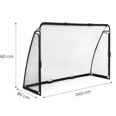 BRAMKA PIŁKARSKA 240X160X80 STAL SIATKA PE DLA DOROSŁYCH I DZIECI