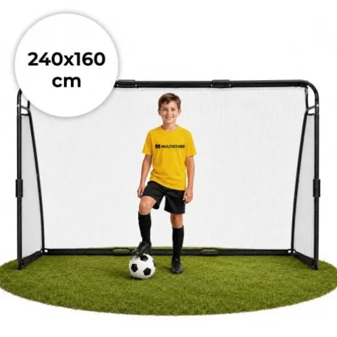 BRAMKA PIŁKARSKA 240X160X80 STAL SIATKA PE DLA DOROSŁYCH I DZIECI