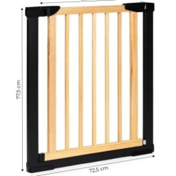 BRAMKA ZABEZPIECZAJĄCA ECOTOYS METAL DREWNO 74-80 CM AUTOMATYCZNA