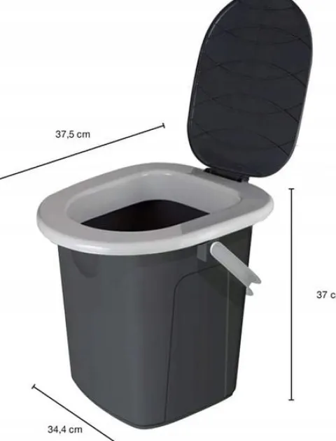 BRANQ - Toaleta turystyczna przenośna - WC na działkę - wiadro - 22 L
