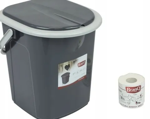 BRANQ - Toaleta turystyczna przenośna - WC na działkę - wiadro - 22 L