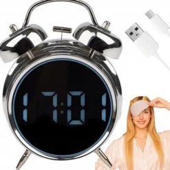 Budzik Elektroniczny Zegar Cyfrowy Retro Głośny Wyraźny Klasyk Stojący LED