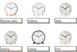BUDZIK ZEGAREK BEZGŁOŚNY CICHY ZEGAR BEZ TYKANIA