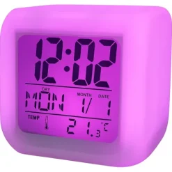 Budzik zegarek świecący kameleon termometr temperatura data wyświetlacz led