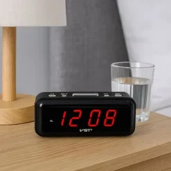 Budzik zegar elektroniczny cyfrowy LED 24h głośny alarm drzemka
