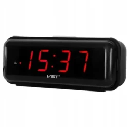 Budzik zegar elektroniczny cyfrowy LED 24h głośny alarm drzemka