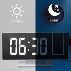 BUDZIK ZEGAR ELEKTRONICZNY LED PROJEKTOR DATA ALARM TERMOMETR 4w1