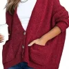 Byoauo Miękki sweter damski na guziki kardigan r.XXL