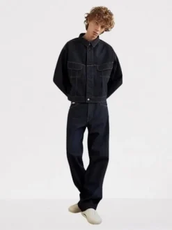 CALVIN KLEIN GRANATOWE JEANSY KIESZENIE (W36L34)
