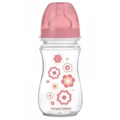 CANPOL Butelka antykolkowa EasyStart 240ml kolor różowy