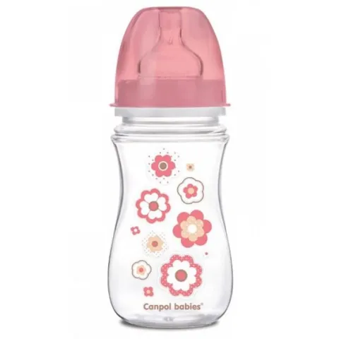 CANPOL Butelka antykolkowa EasyStart 240ml kolor różowy