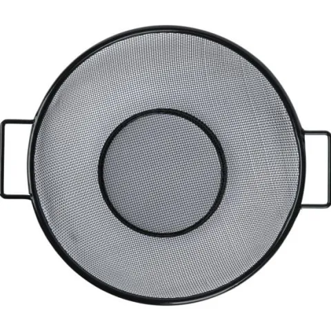 Cedzak z rączkami durszlak Blackline 24,5 x 9,6 cm stal nierdzewna czarny