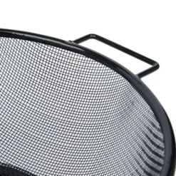 Cedzak z rączkami durszlak Blackline 24,5 x 9,6 cm stal nierdzewna czarny