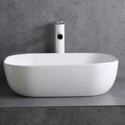 CERAMICZNA UMYWALKA NABLATOWA STAWIANA BIAŁA 46x33