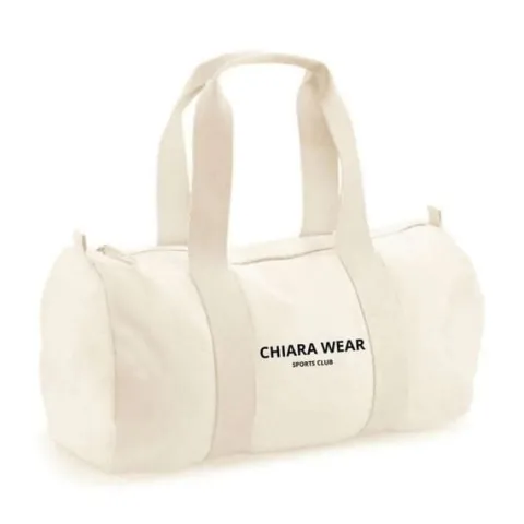 Chiara Wear - Torba sportowa na zamek SPORTS CLUB - beżowa