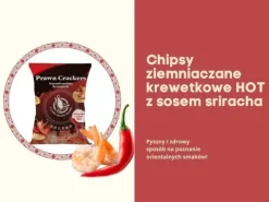 Chipsy ziemniaczane krewetkowe EXTRA HOT z sosem sriracha paprykowe chilli chrupki 80g