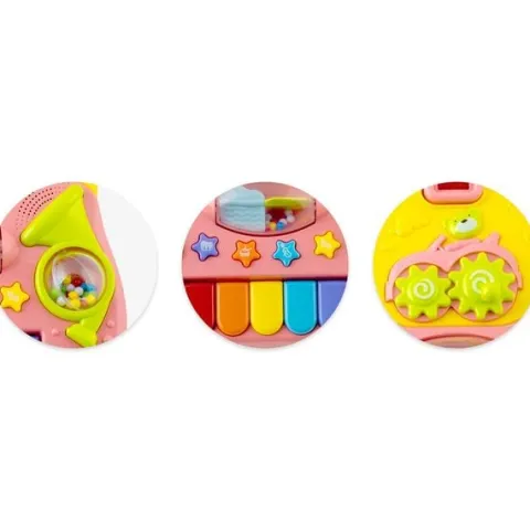 Chodzik edukacyjny z muzyką 2w1 RK-744 Ricokids różowy