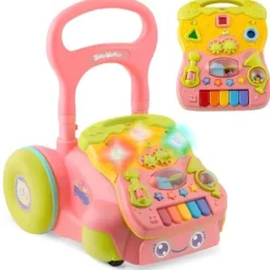 Chodzik edukacyjny z muzyką 2w1 RK-744 Ricokids różowy
