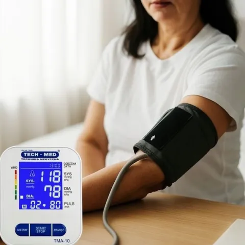 CIŚNIENIOMIERZ NARAMIENNY TECH-MED ARYTMIA ETUI CZYTELNY PODŚWIETLANY EKRAN