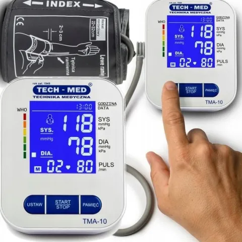CIŚNIENIOMIERZ NARAMIENNY TECH-MED ARYTMIA ETUI CZYTELNY PODŚWIETLANY EKRAN