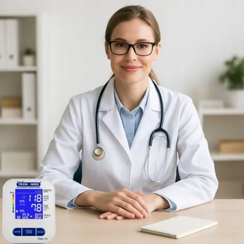 CIŚNIENIOMIERZ NARAMIENNY Z ZASILACZEM USB-C TECH-MED TMA-10 ARYTMIA ETUI